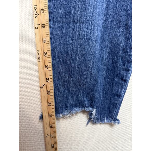 TORRID Distressed Hem Girlfriend Denim Jeans Plus Size 18R Cropped Preppy - Picture 10 of 16